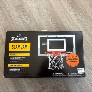 Spalding Slam Jam Mini Basketball Hoop Set - Orange and White